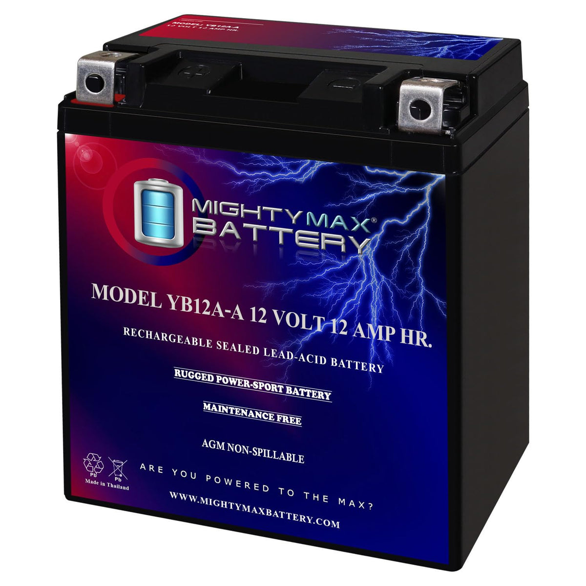 12 Volt 12 AH Rechargeable SLA AGM Motorcycle Battery O256