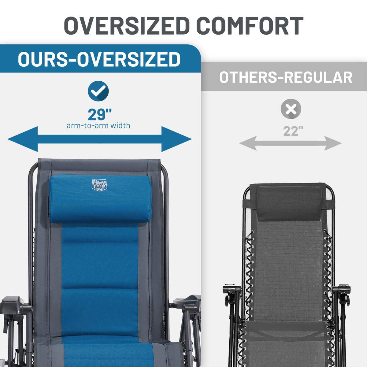 Oversized Zero Gravity Chair 2 Pack I9394