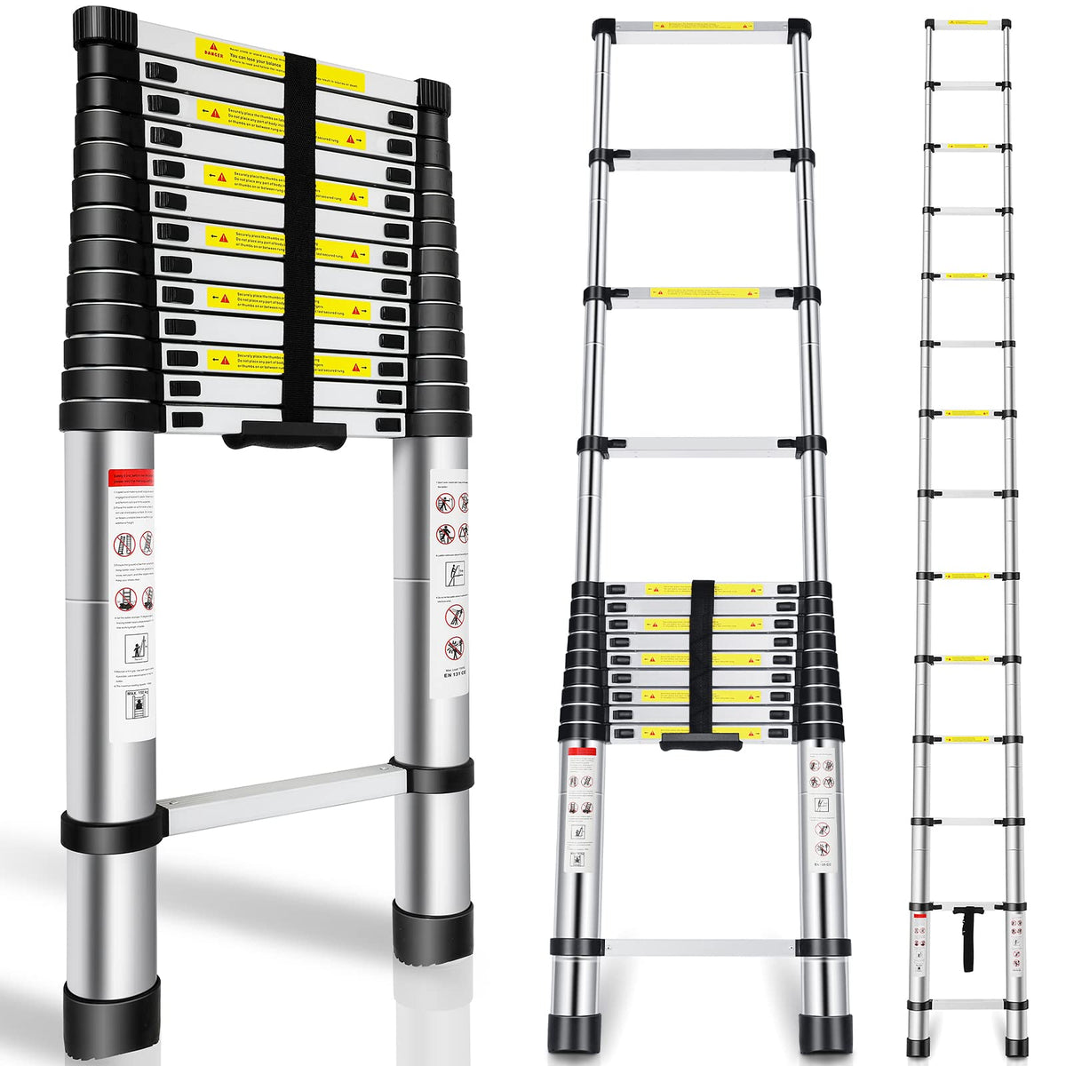16.5FT Aluminum Telescoping Ladder 330 lbs K541673
