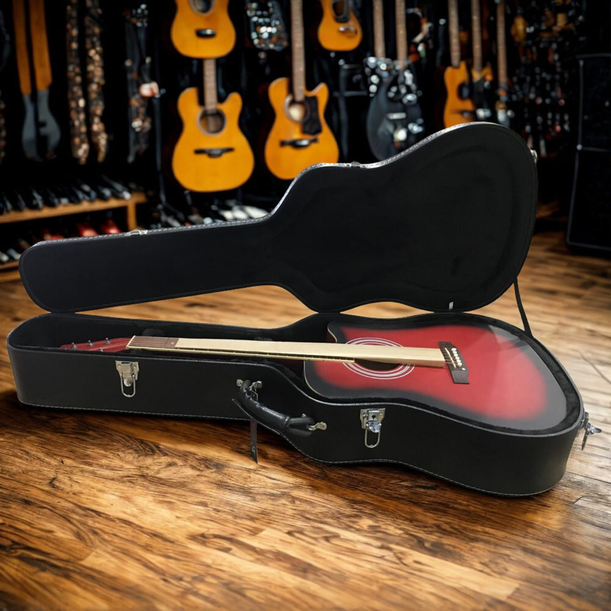 Black 41 Inch Acoustic Guitar Hard Case R7351