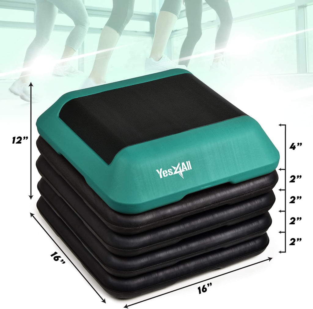 Adjustable Aerobic Step Platform with Stackable Risers J592977