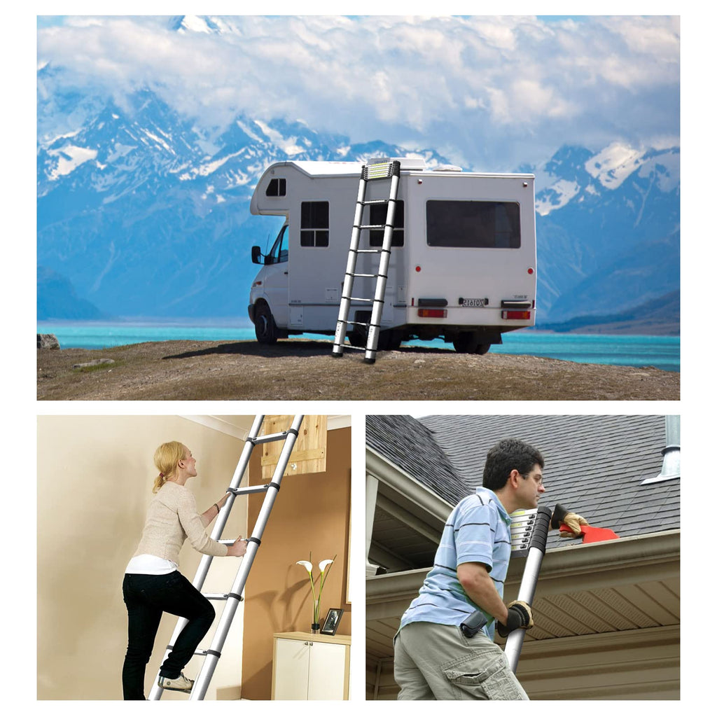 16.5FT Aluminum Telescoping Ladder 330 lbs K541673