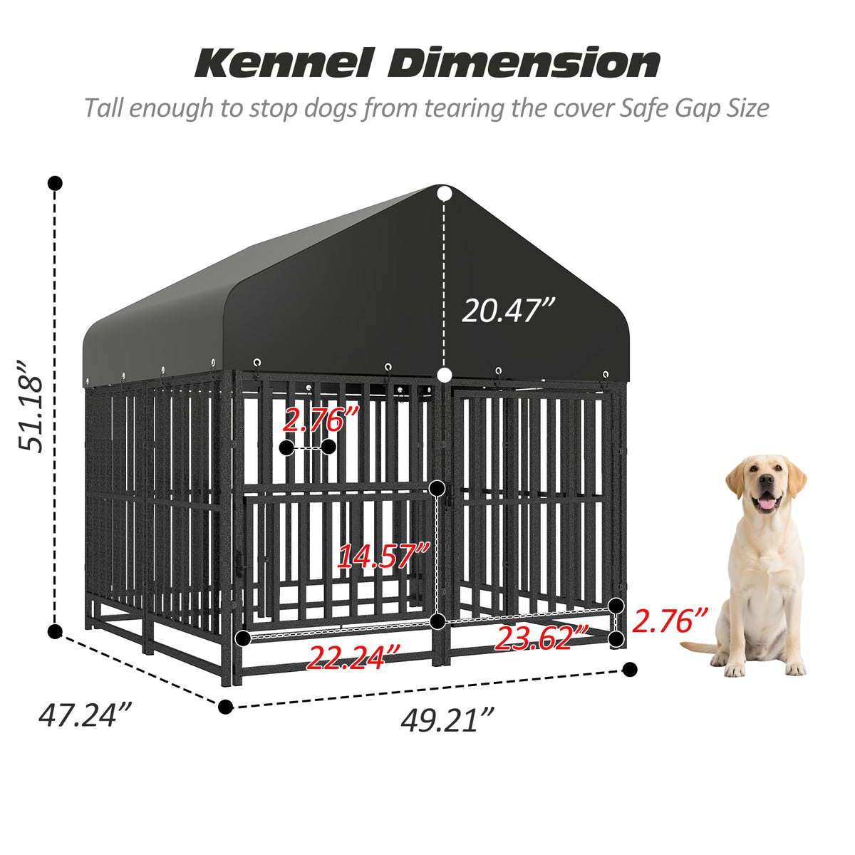 Small Dog Kennel Outdoor Heavy Duty Welded Wire Steel Pet Enclosure O199996