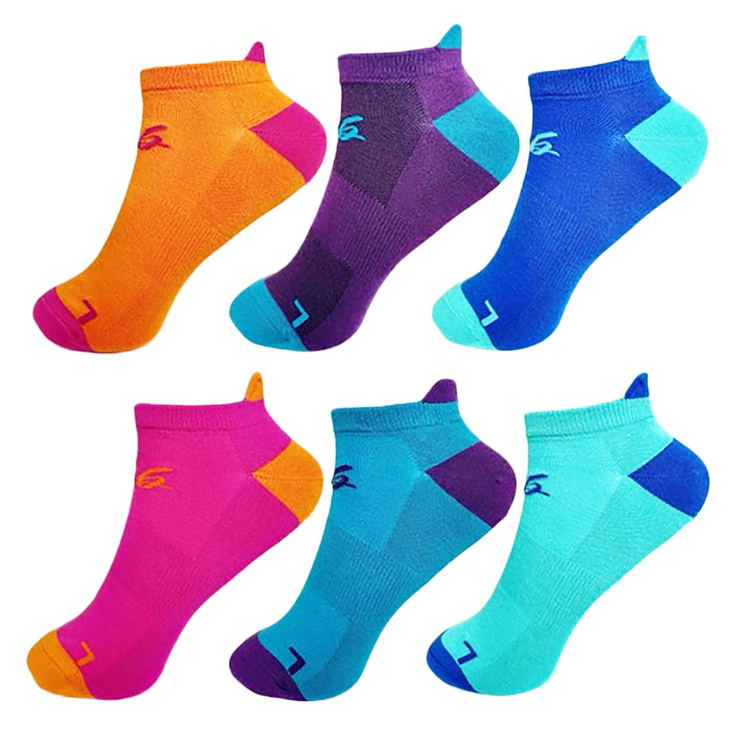 Bamboo Low Cut Running Socks for Women, Size 5-10, Pack of 6 Pairs R24521