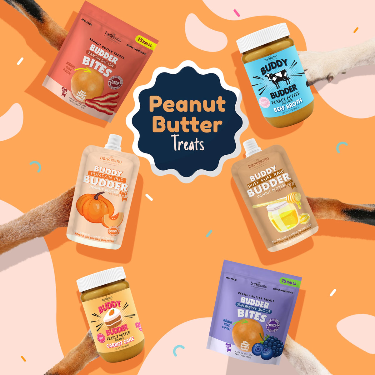 100% All Natural Dog Peanut Butter Set of 2 17oz J299