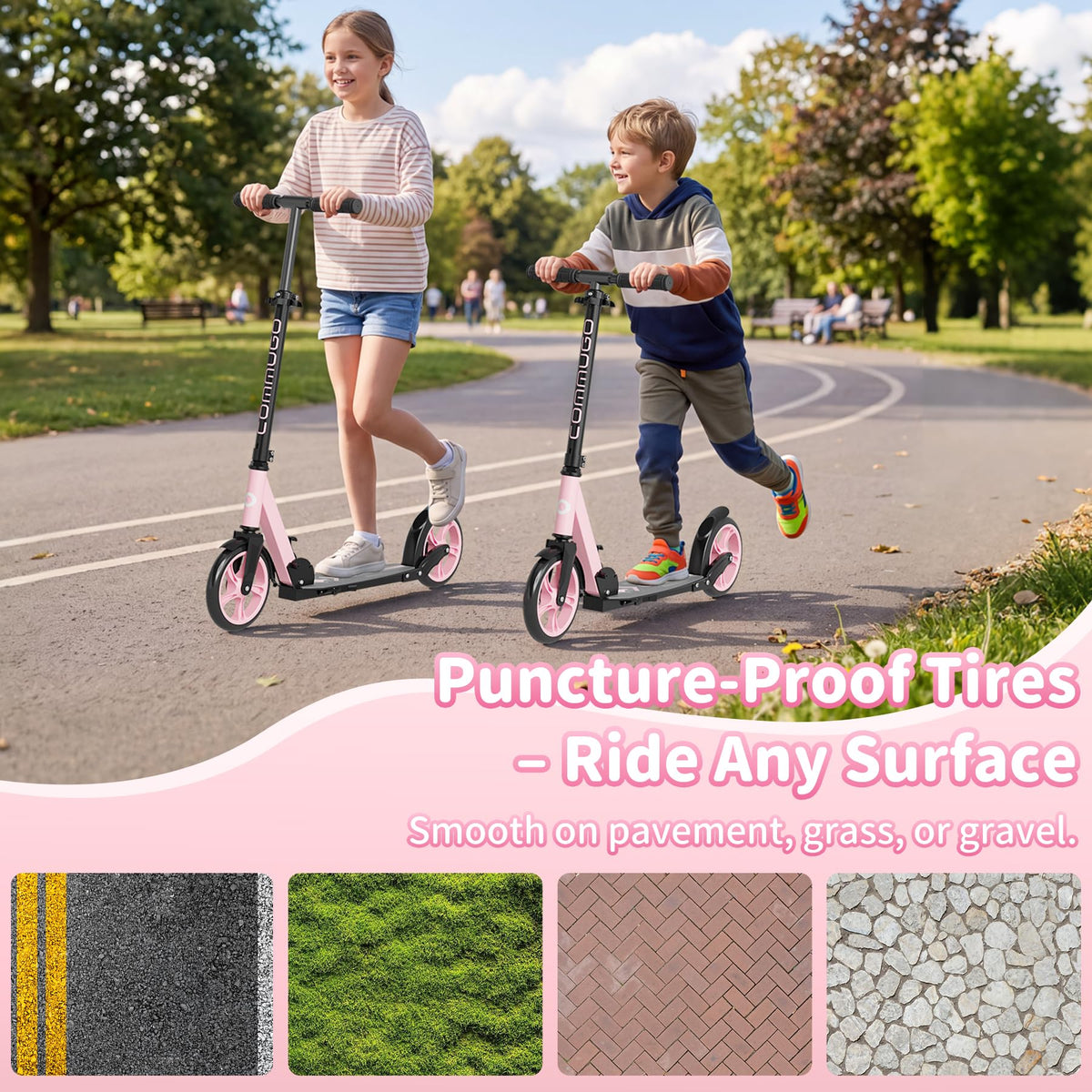 Lightweight Foldable Kick Scooter with Carry Strap I51299