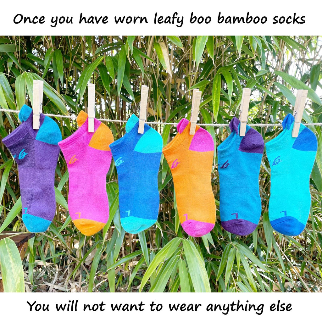 Bamboo Low Cut Running Socks for Women, Size 5-10, Pack of 6 Pairs R24521