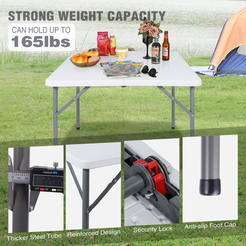 White Square Folding Card Table V20179