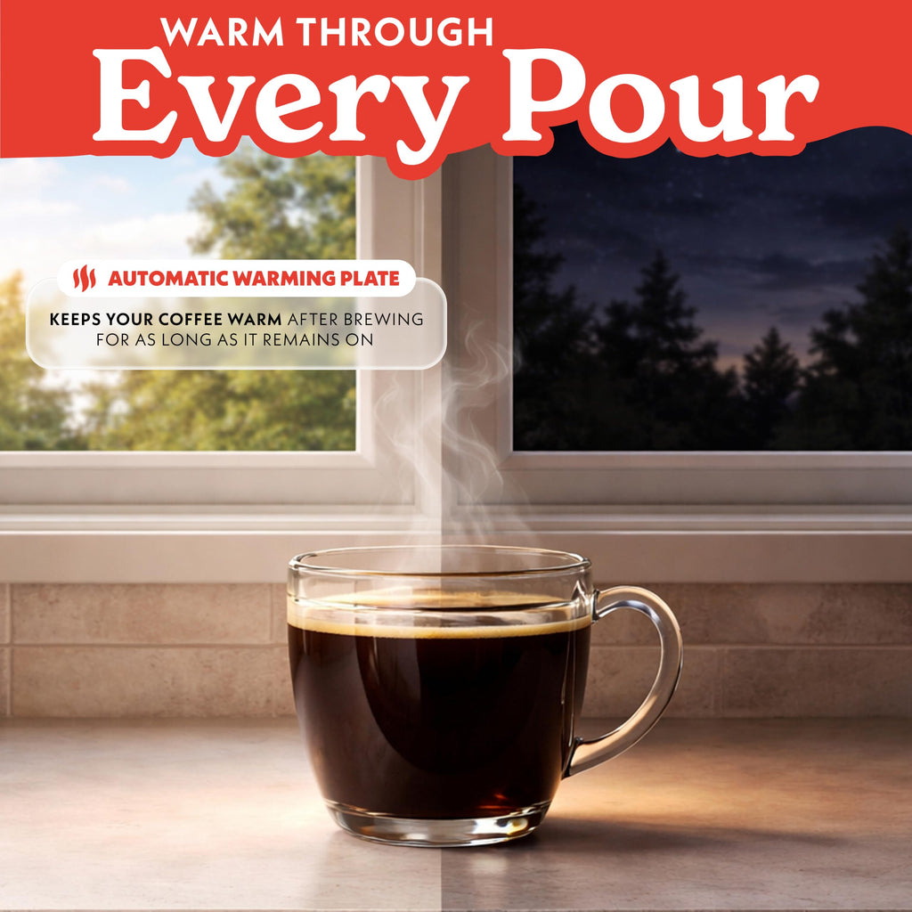 12 Cup Black Glass Carafe Drip Coffee Maker O106555