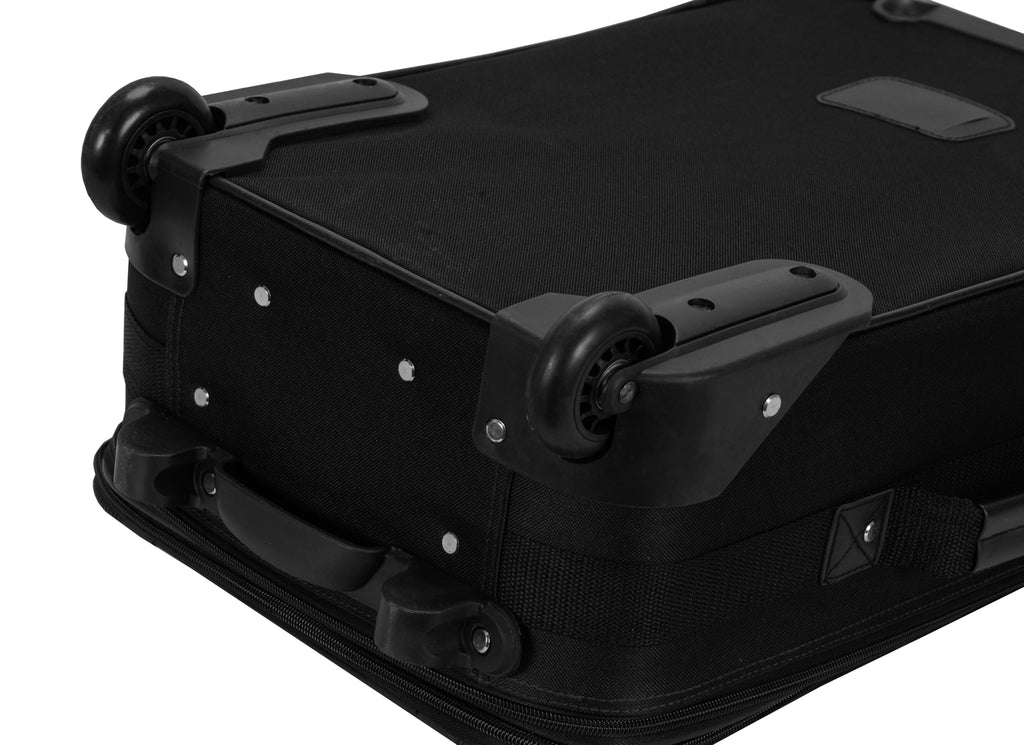 Expandable Softside Upright Luggage Set, Black, 2-Piece (14/19) I88733