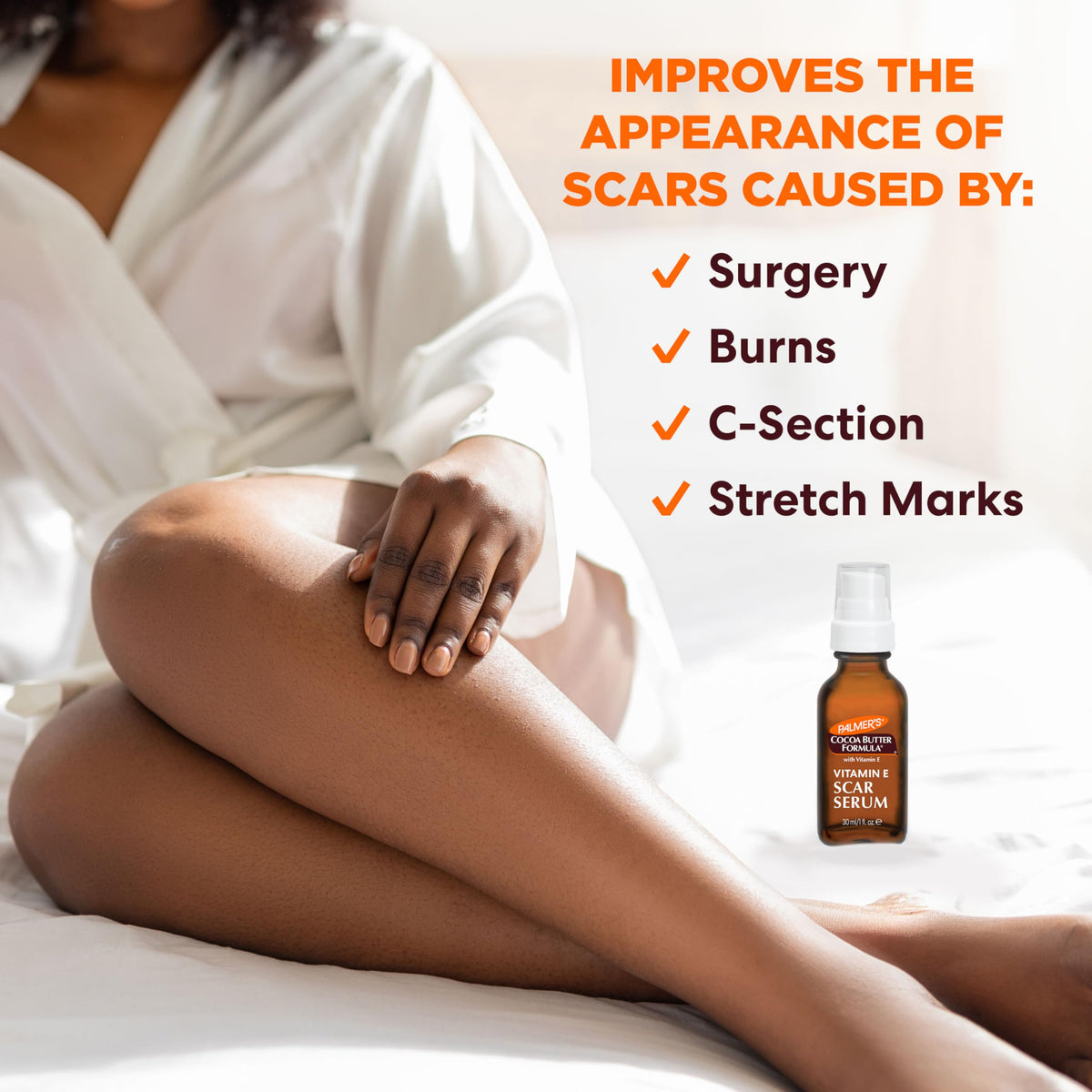 Fragrance Free Cocoa Butter Scar Serum with Vitamin E 1 Oz W8479