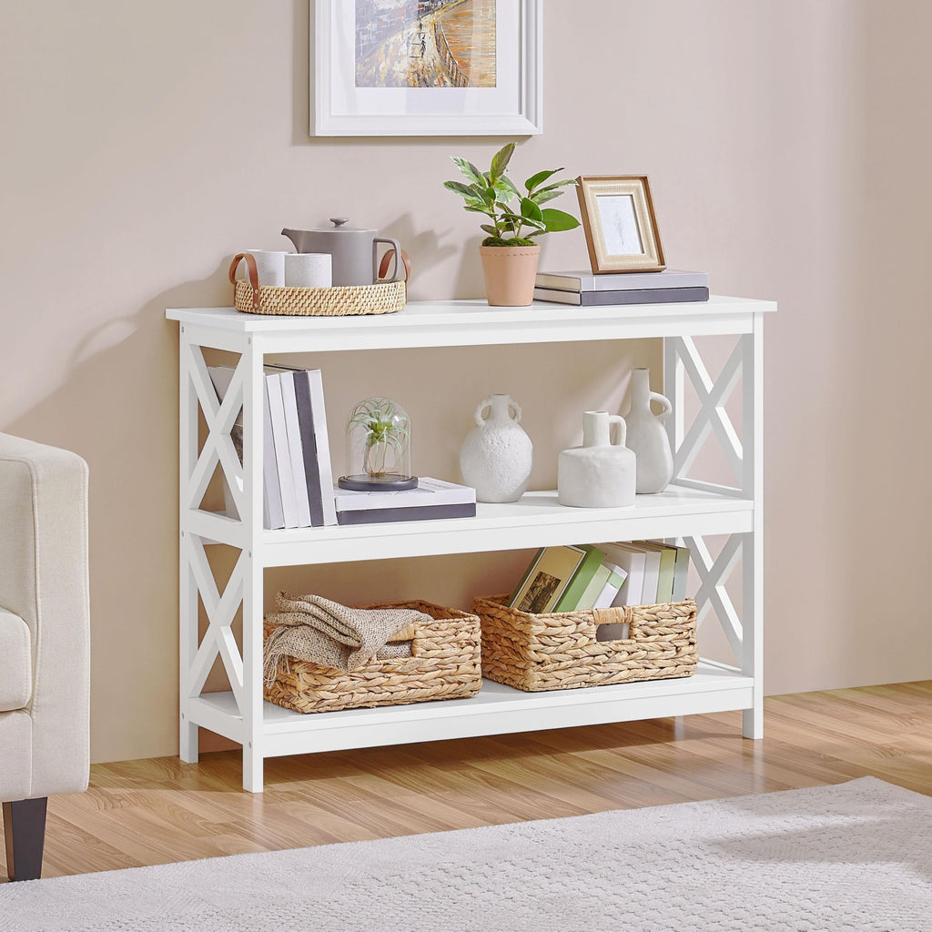 White 3-Tier Console Table G269906