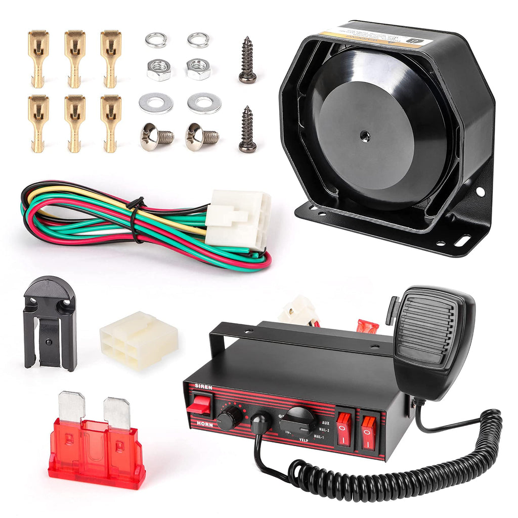 Emergency Police Siren 8 Tones PA System 130DB 200 Watt V43954