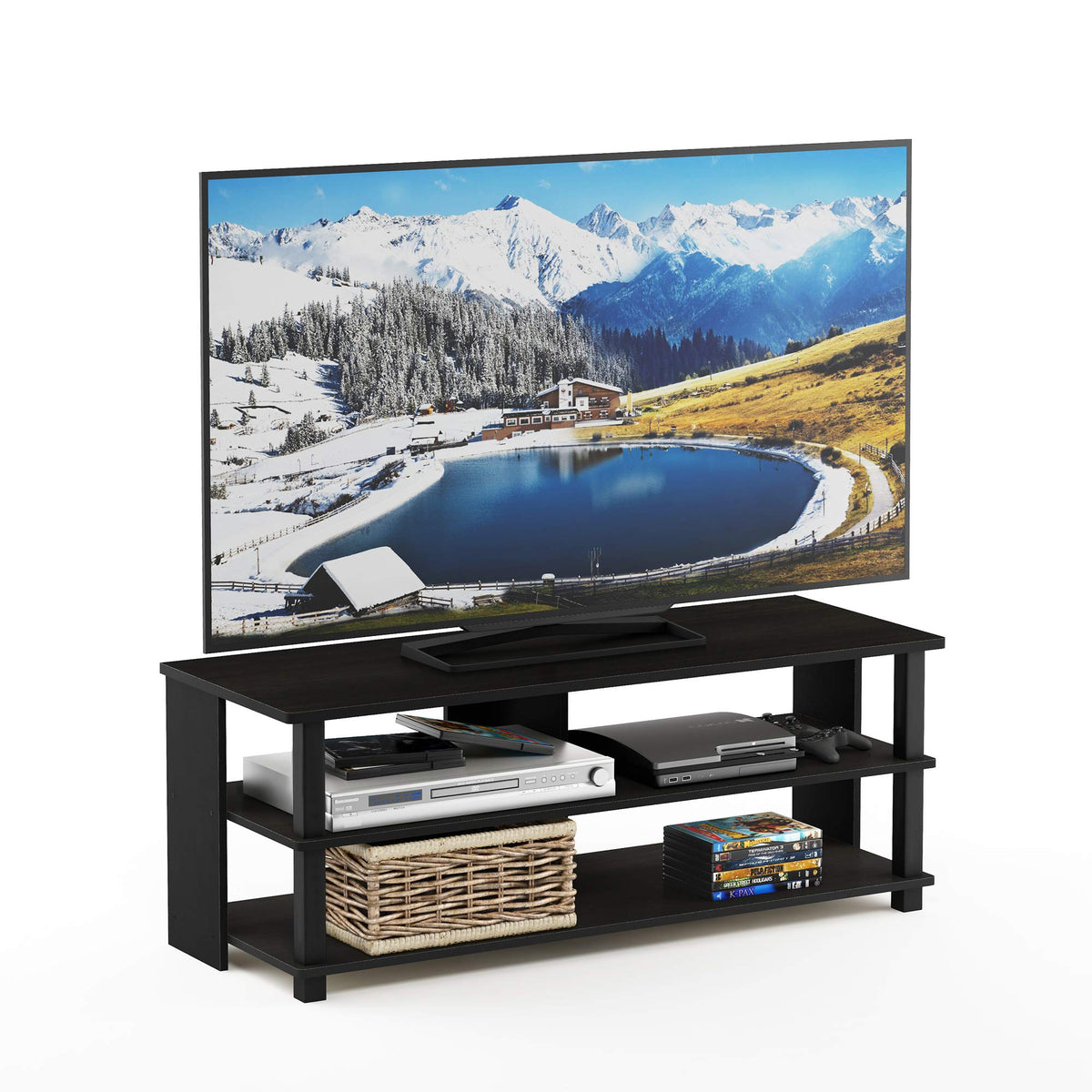 Espresso TV Stand with Open Shelf up to 48 Inch K5129