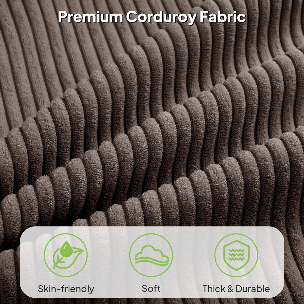 Queen Size Corduroy Upholstered Bed Frame X920