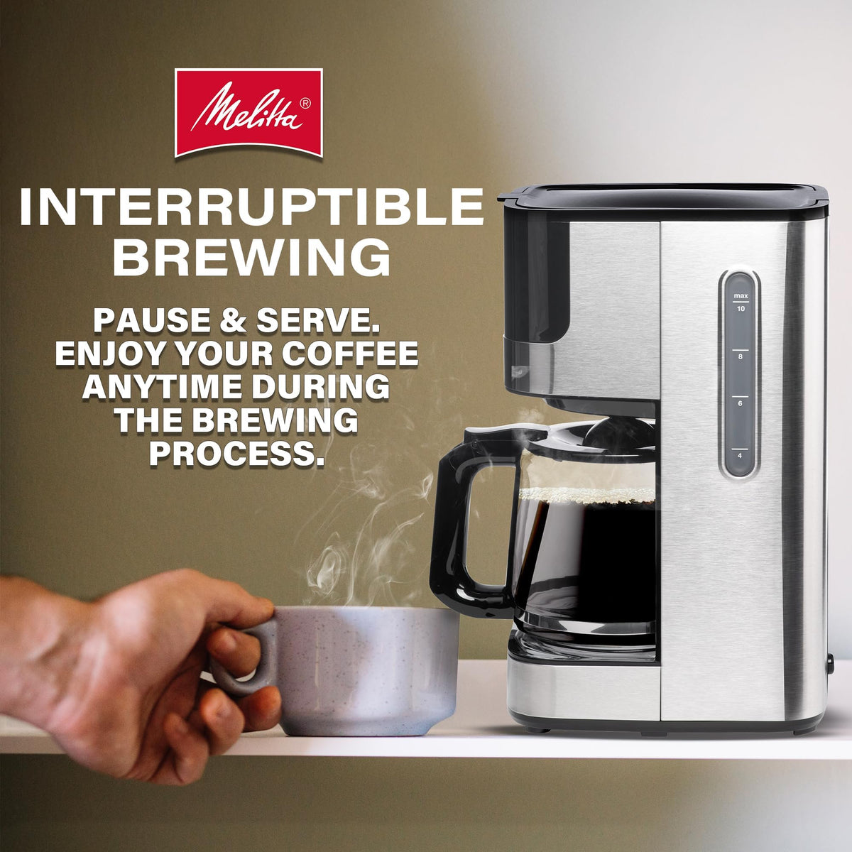 Glass Drip Coffee Maker with 10 Cup Carafe A9870