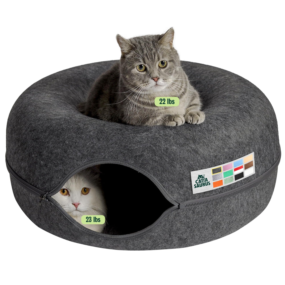 Large Dark Gray Cat Cave Bed U919