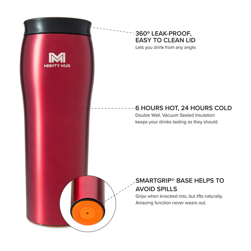 Silver Stainless Steel 16 oz Insulated Travel Mug D621