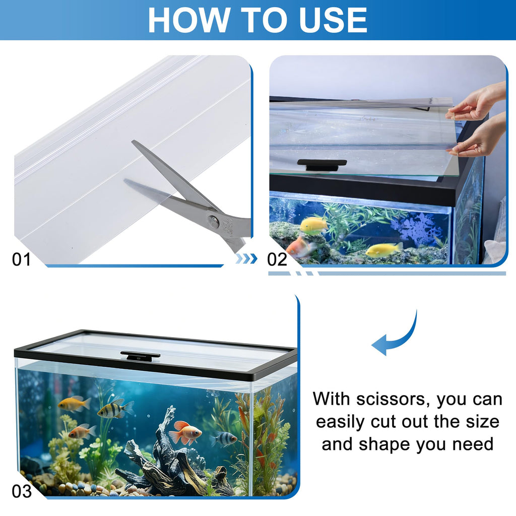 Clear Tempered Glass Aquarium Lid U5514