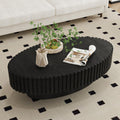 Black Modern Wood Oval Coffee Table F5616