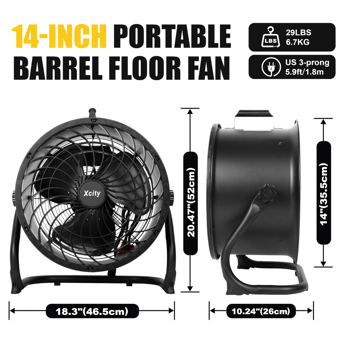 14 Inch Industrial Drum Fan G547