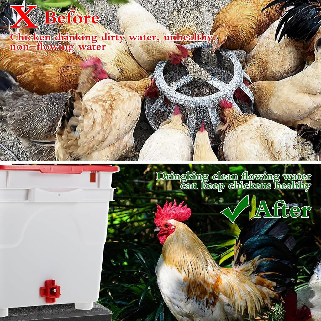 12 Pcs Leakproof Poultry Watering System L853