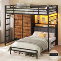 Twin Over Twin Bunk Bed with 8 Drawers and Storage Headboard Y77803