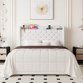 Queen Bed Frame with Storage Headboard and Charging Station H66945