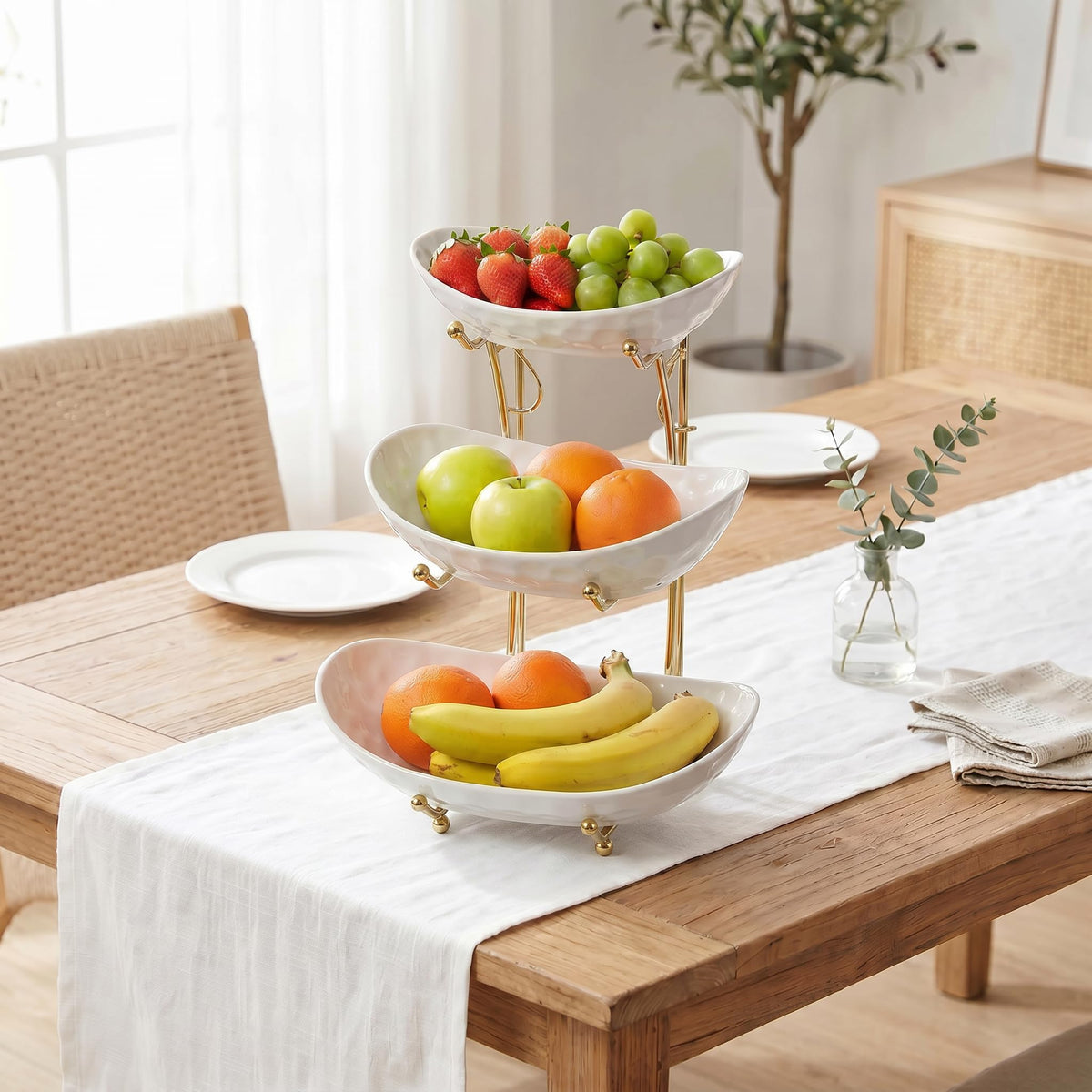 3 Tier Ceramic Fruit Bowl Stand C3899