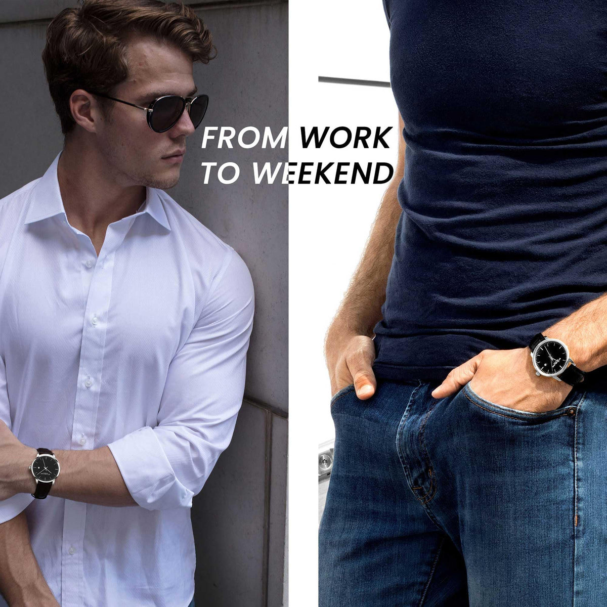 Men's 40mm Ultra Slim Leather Strap Quartz Analog Dress Watch X22887
