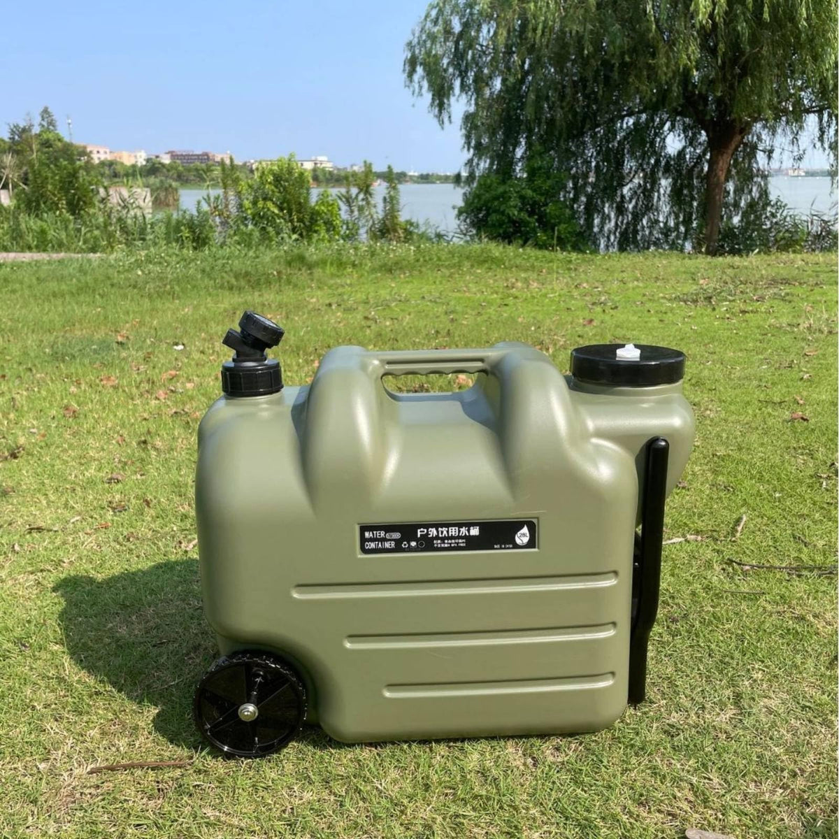 Portable Water Dispenser with Faucet Wheels Large Capacity U99063