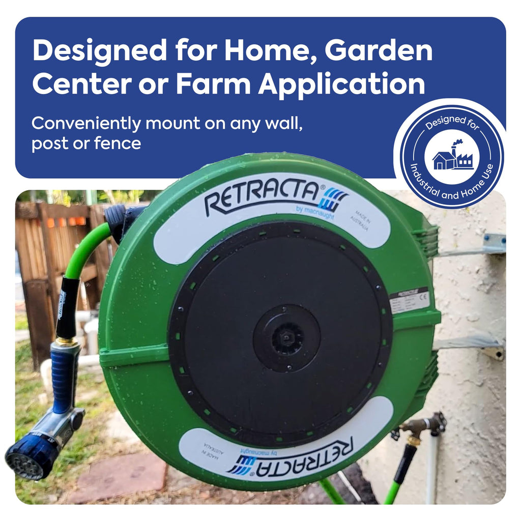 60 Ft Heavy Duty Retractable Garden Hose Reel with Swivel Bracket K277940