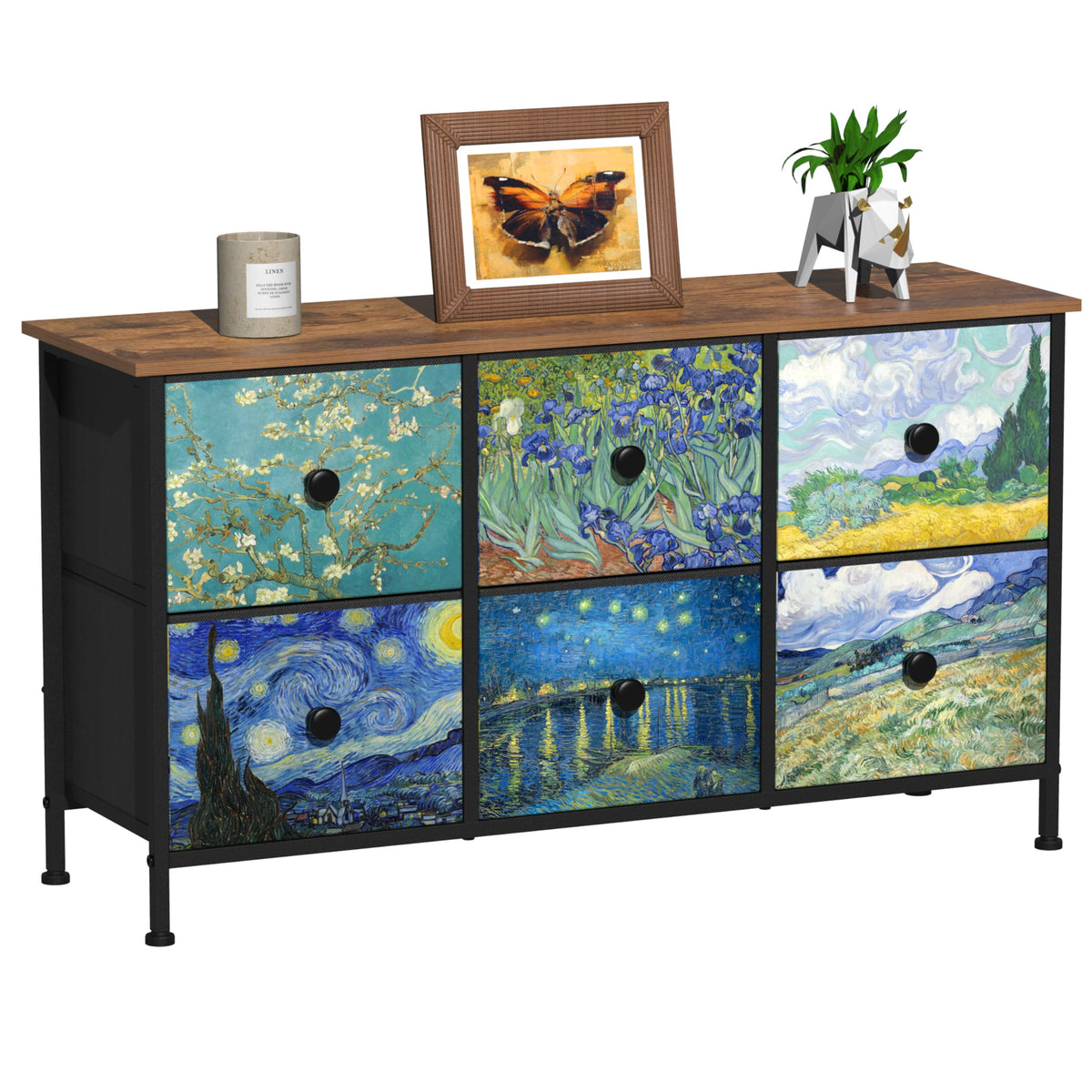 6 Drawer Dresser with Fabric Storage Drawer S89418