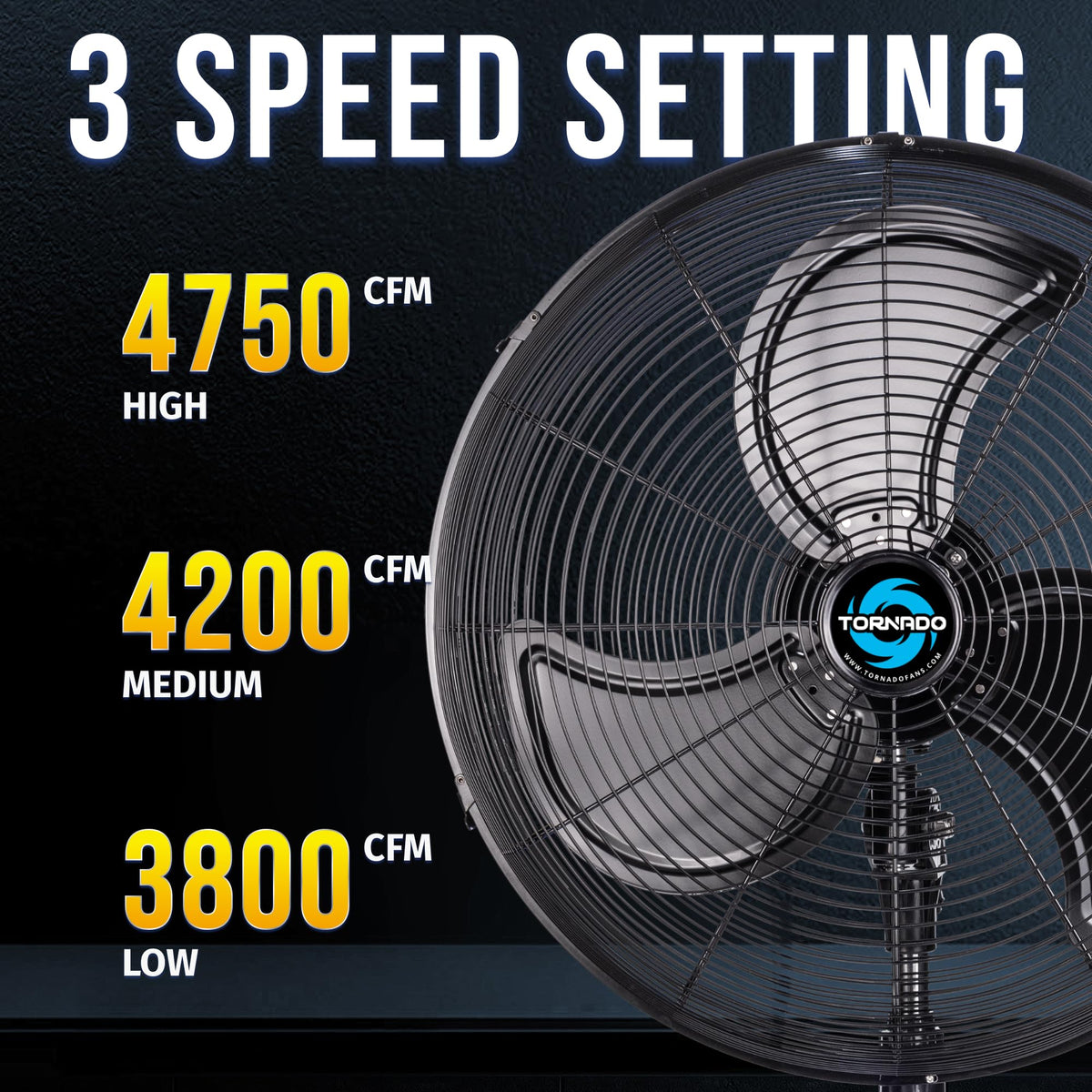 20" Oscillating High Velocity Pedestal Fan B8826
