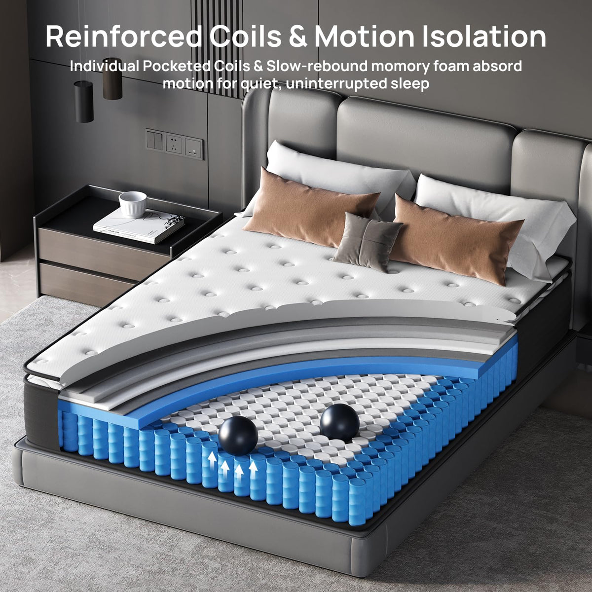Full 12 inch Hybrid Mattress H41354