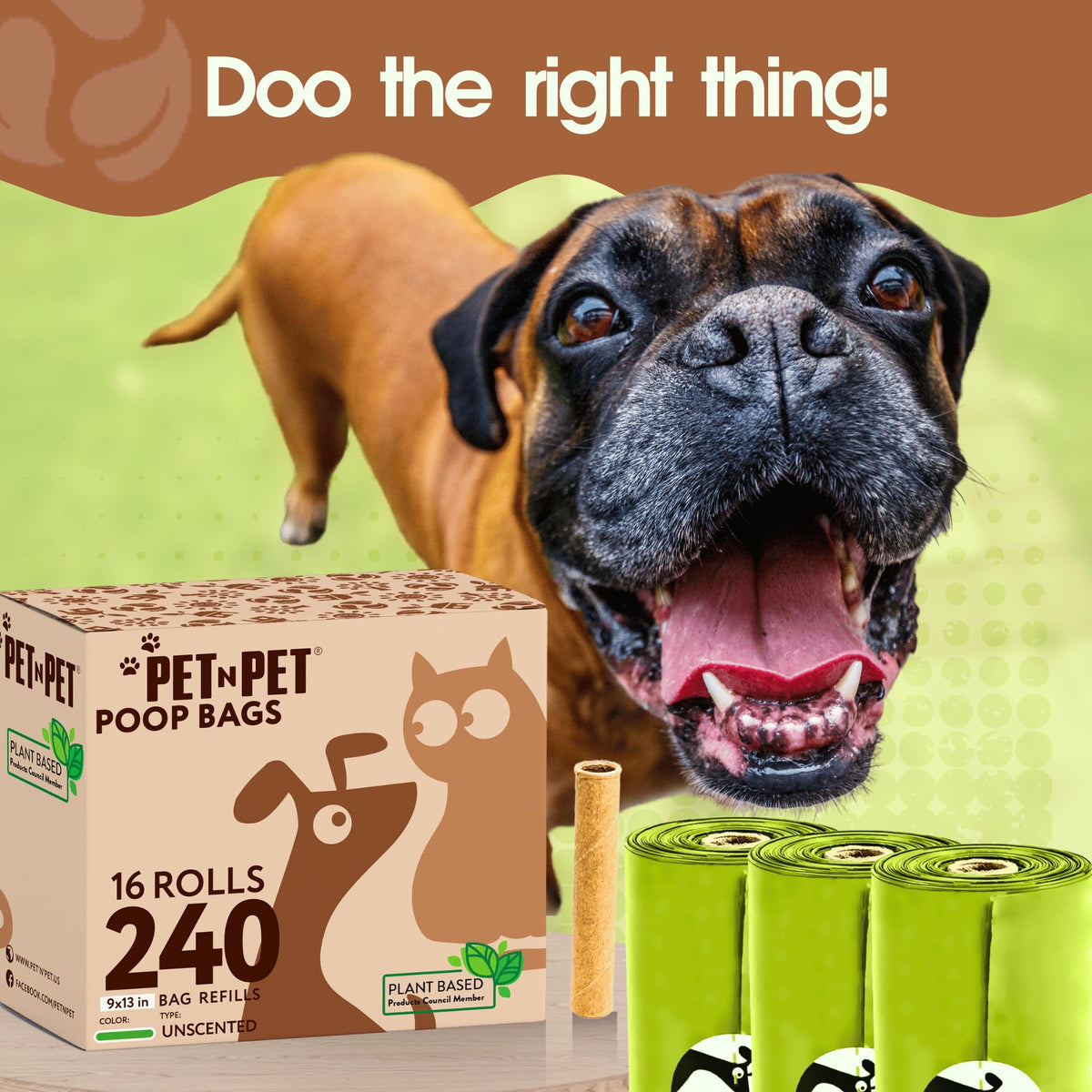 240 Count Plant Based Leak Proof Poop Bags O56145