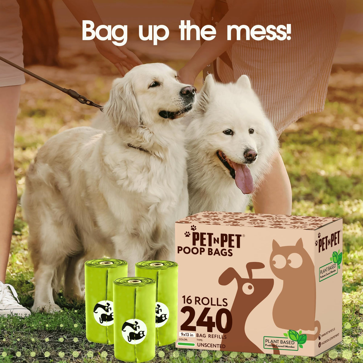 240 Count Plant Based Leak Proof Poop Bags O56145