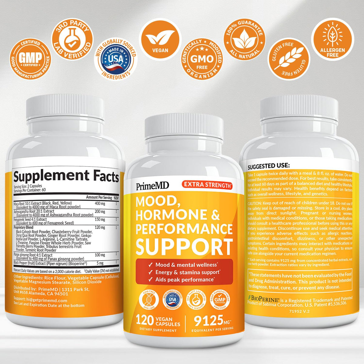 Peruvian Maca Root with Ashwagandha & Fenugreek 120ct B7372