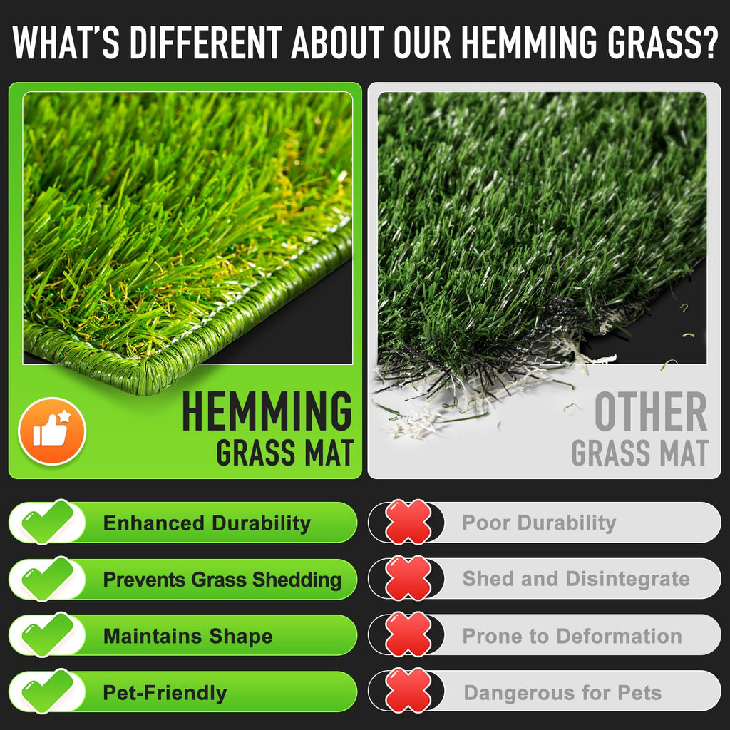 Large Artificial Turf Dog Grass Pad with Tray D9739