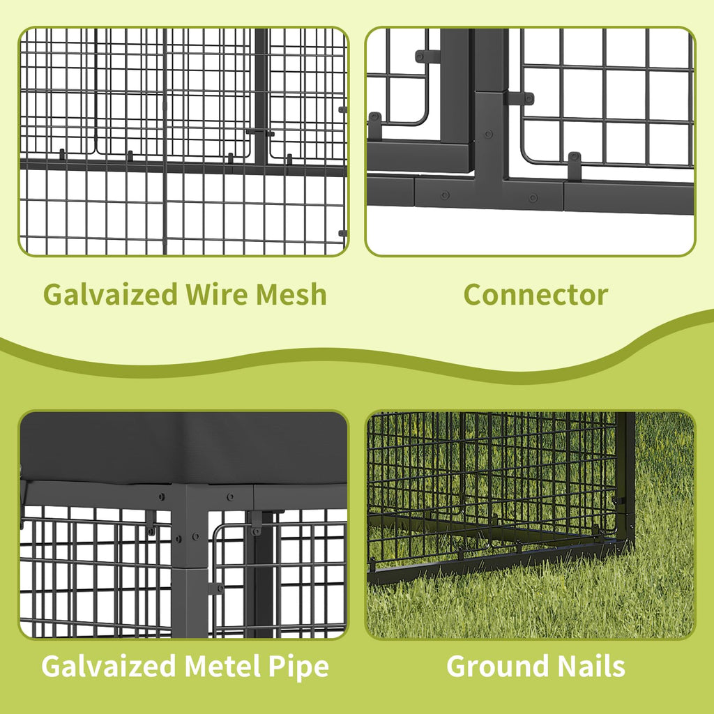 Large Outdoor Dog Enclosure with Roof Q300