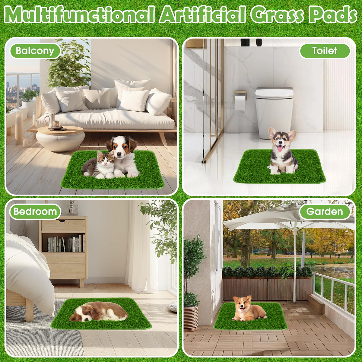 Washable Artificial Grass Dog Training Pad D13375