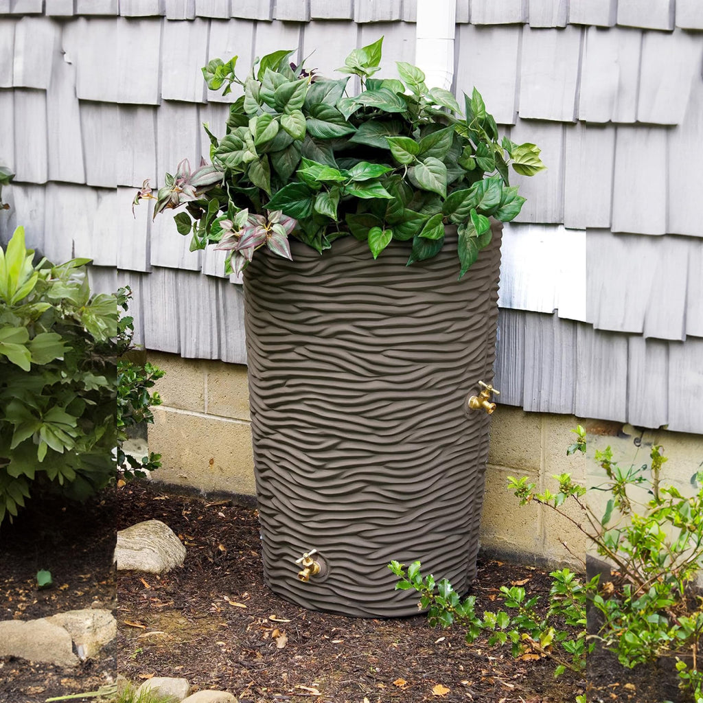 50 Gallon Rain Saver Barrel with 2 Spigots and Stand B75542