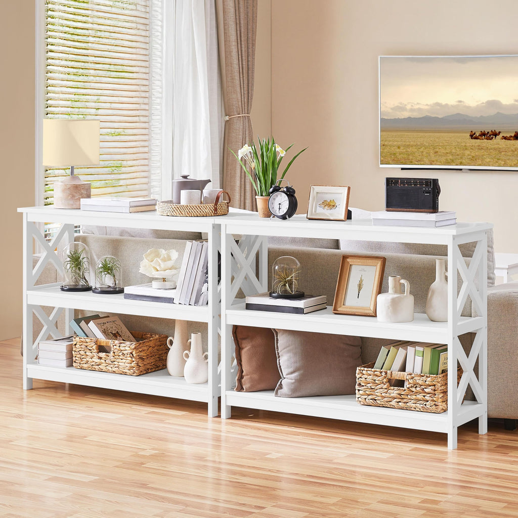 White 3-Tier Console Table G269906