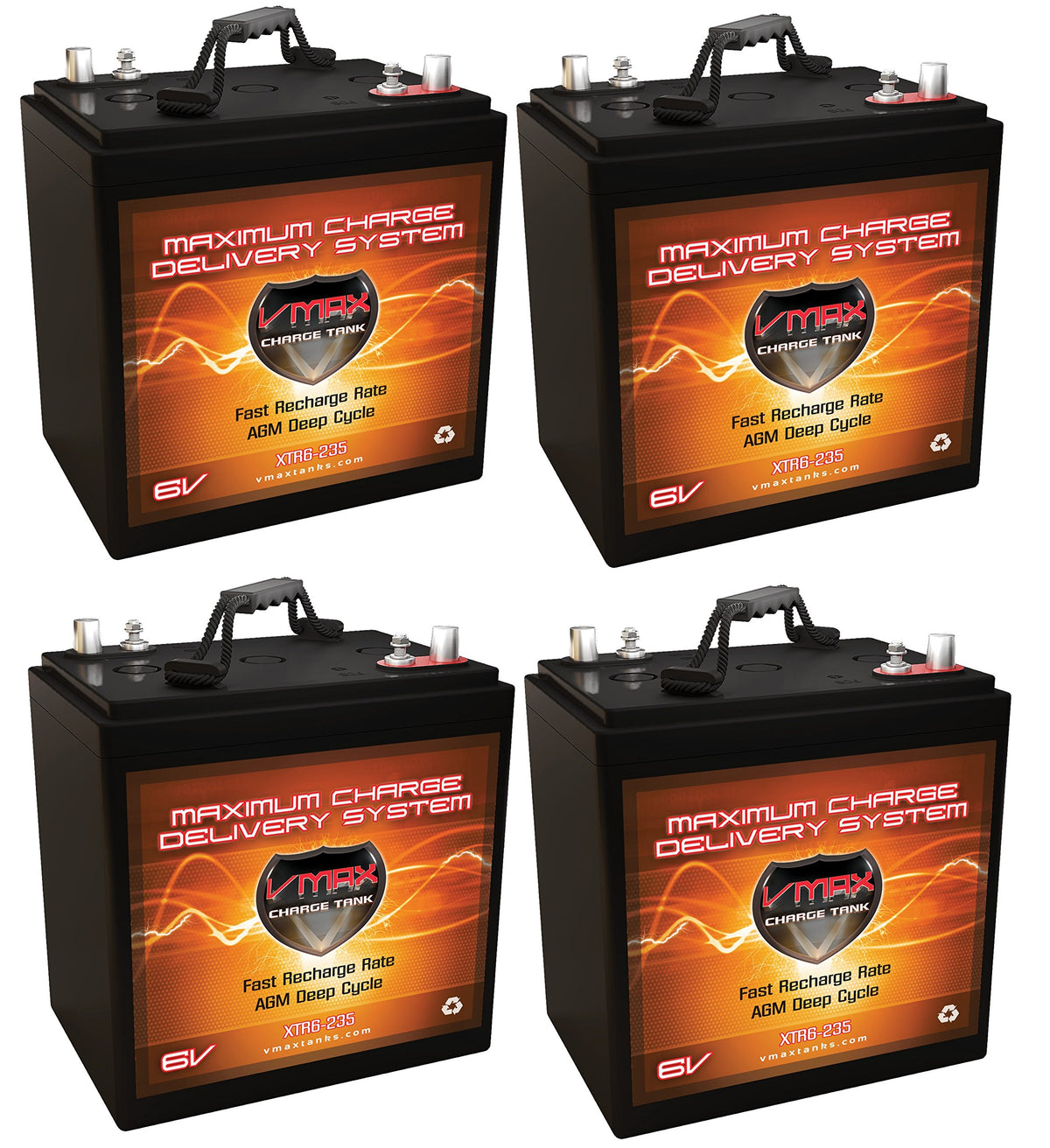 4 X 6V 235AH AGM Deep Cycle Batteries X3102
